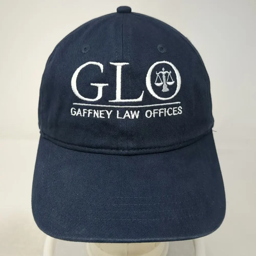 Queensboro Baseball Cap Blue One Size Gaffney Law Offices GLO Embroidered Hat